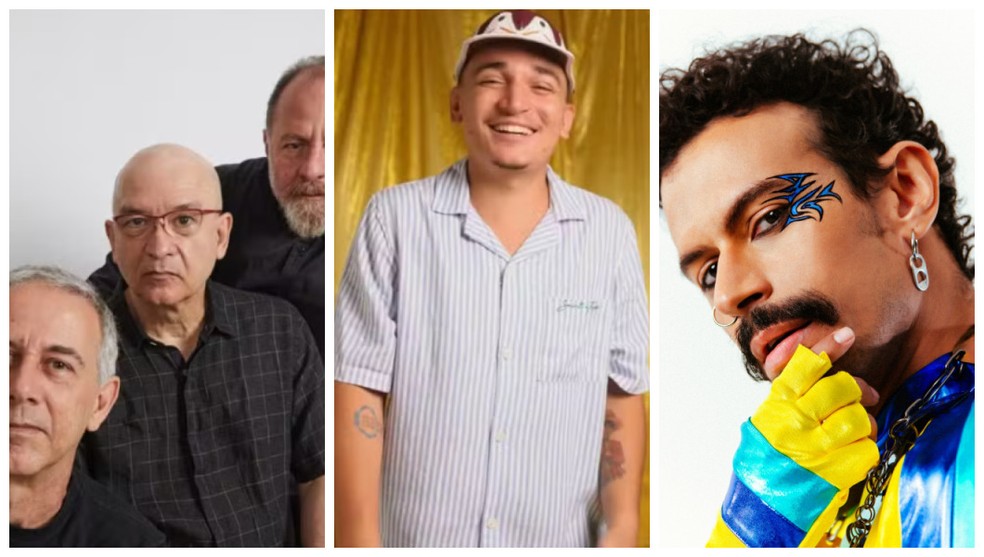 Paralamas do Sucesso, João Gomes e Felipe Cordeiro são atrações confirmadas na Maratona Cultural — Foto: Divulgação