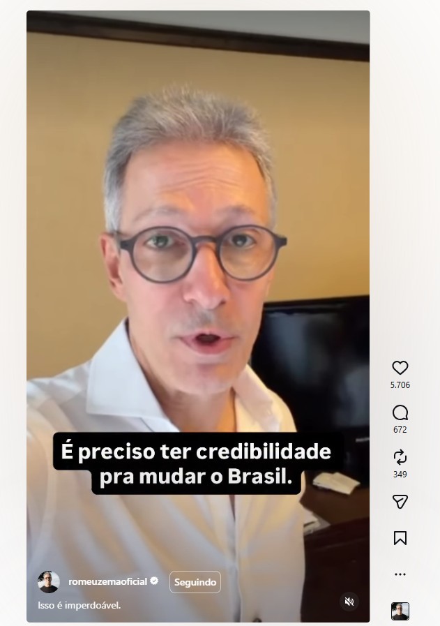 Zema critica Flávio Bolsonaro: 'Ouvir você cobrando dinheiro do Vorcaro é imperdoável'