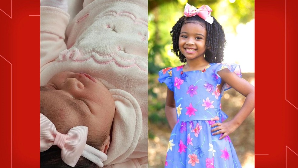 As irmãs Elisa, de 6 meses, e Eloáh, de 5 anos. — Foto: Reprodução/Redes sociais