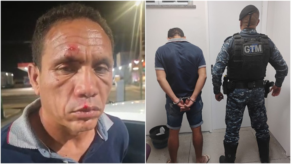Suspeito de estupro é agredido pela população e preso pela Guarda Municipal de Juazeiro do Norte — Foto: Reprodução