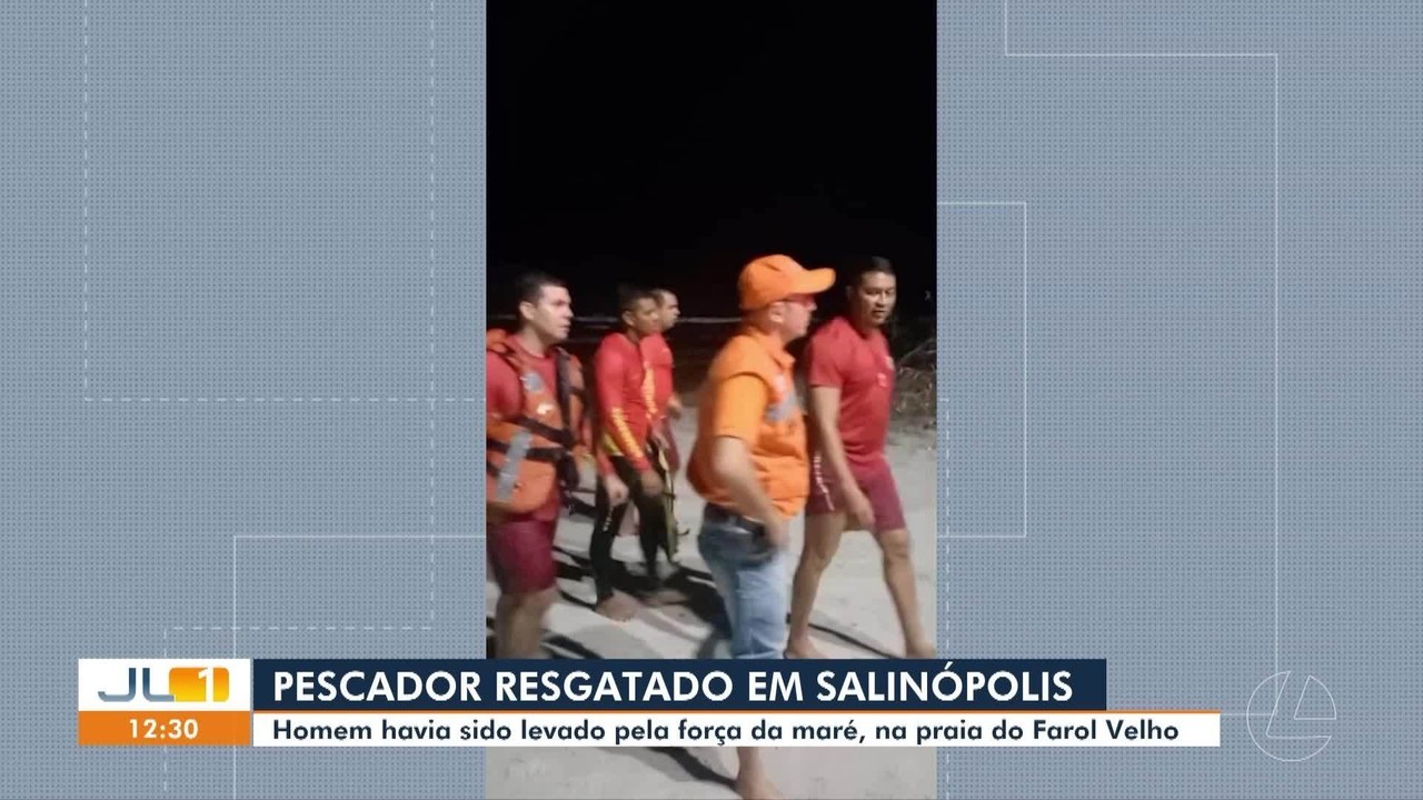 Pescador é resgatado após ser arrastado pela maré em Salinópolis, no Pará