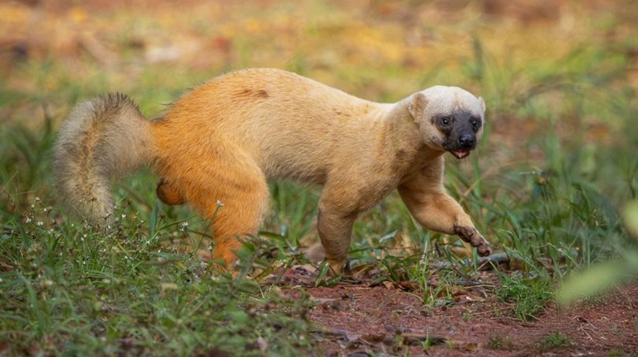 Irara com mutação genética é registrada na beira da estrada no AM