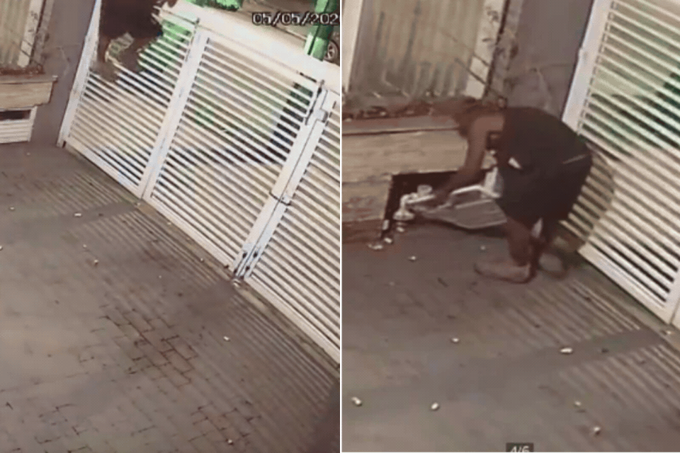 Homem invade e furta barbearia em Santos; VÍDEO 