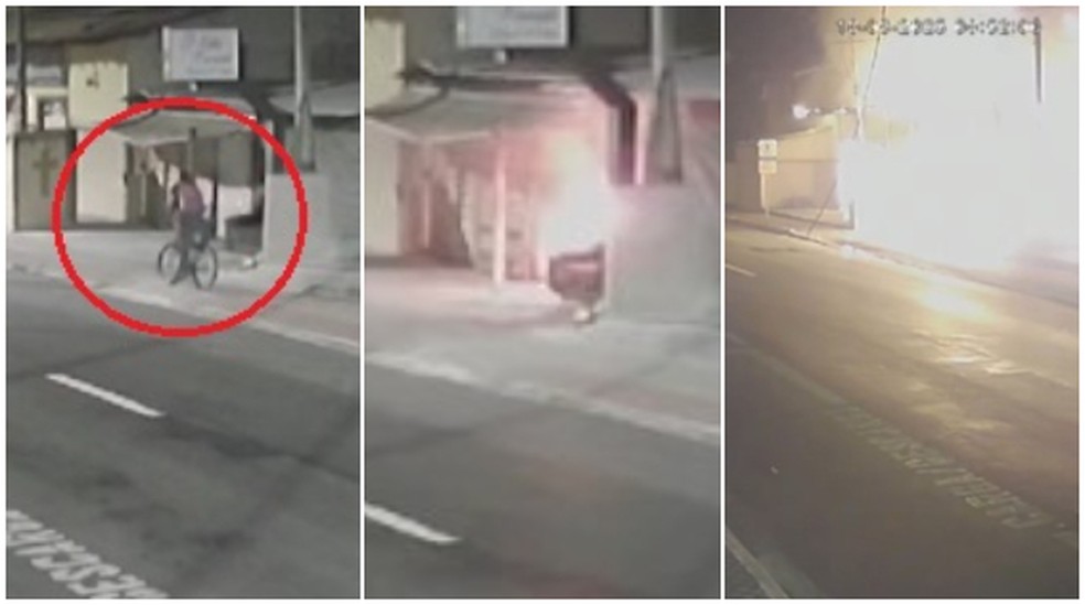 VÍDEO: Homem coloca fogo em sofá, incêndio se alastra e quatro morrem em abrigo, em São José dos Campos, SP — Foto: Reprodução