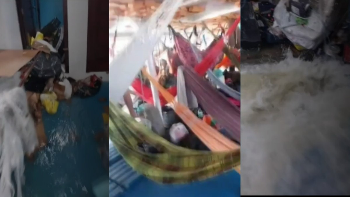 'Mercadorias ficaram espalhadas na Baía', diz passageiro sobre balsa invadida por água em viagem entre Belém e Macapá; VÍDEO