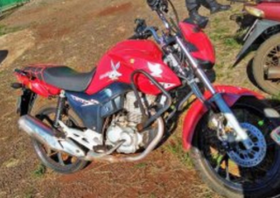 Lote nº74 é uma motocicleta vermelha 160 2020/2020 com lance inicial de R$3,3 mil. — Foto: Divulgação/Detran-MS