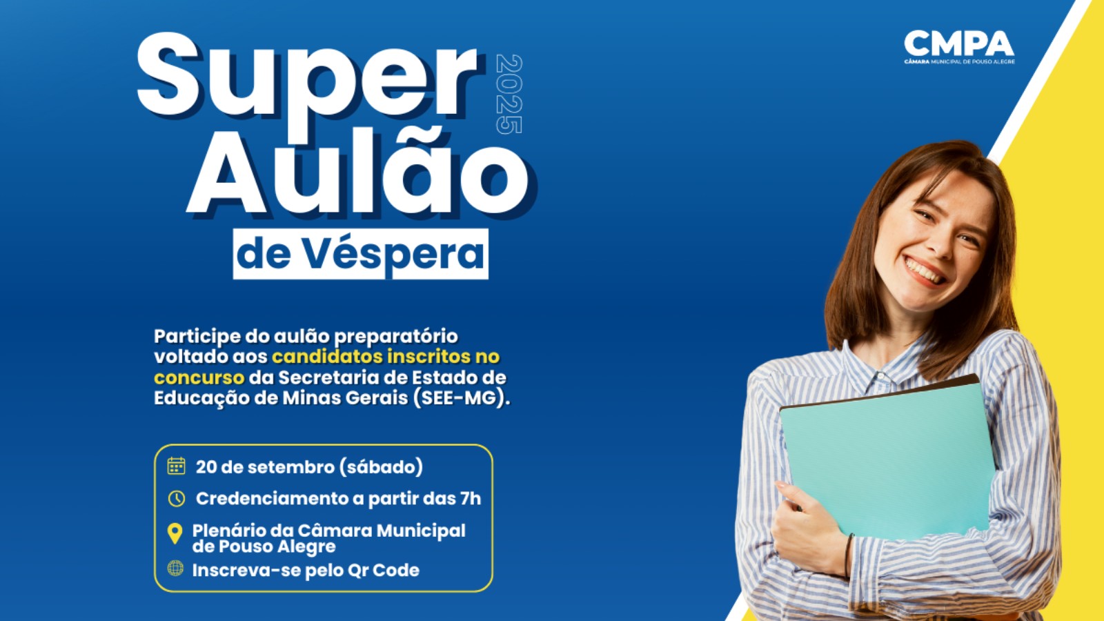 Câmara de Pouso Alegre promove evento de revisão para concurso