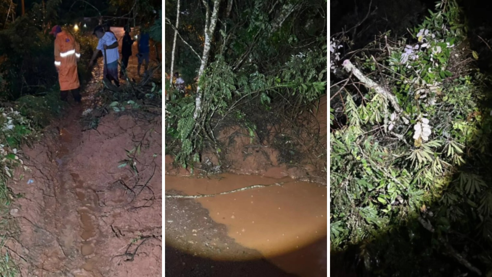 Chuva causa queda de barreiras e interdita estradas em Redenção da Serra, SP