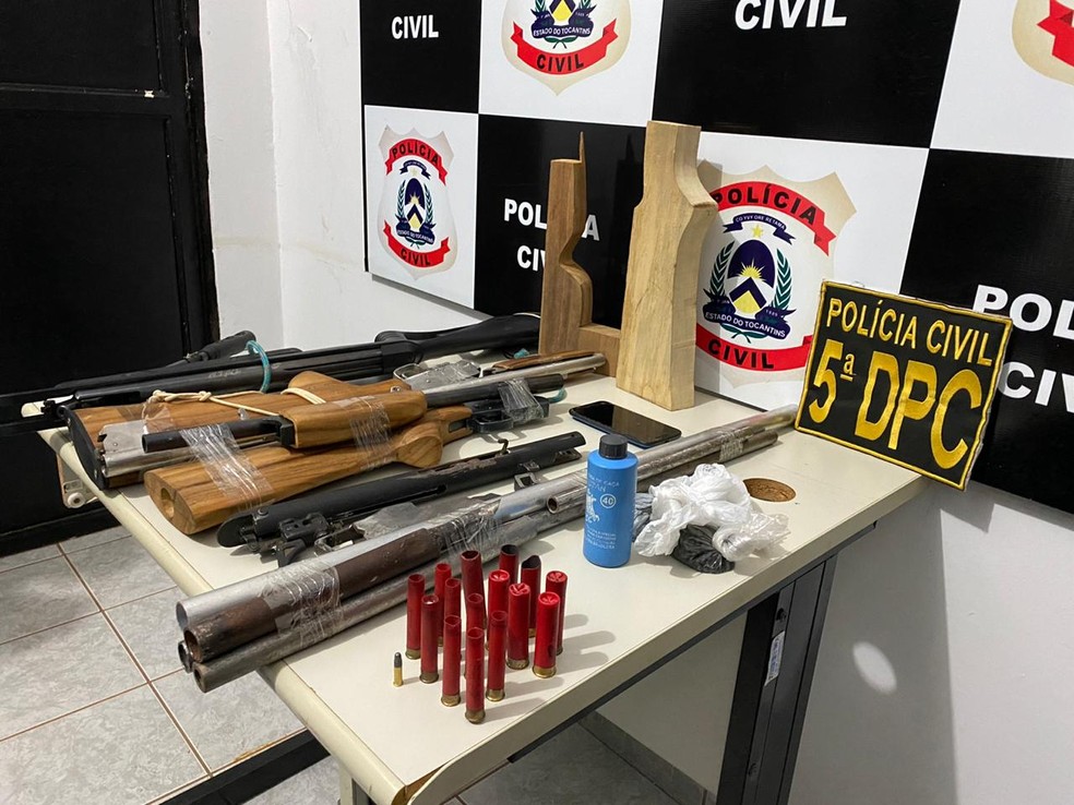 Arsenal com 25 armas e mais de 500 munições é encontrado em fazenda, Tocantins