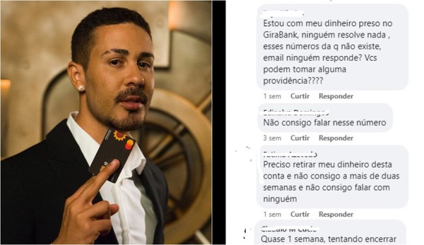 Clientes do Girabank, fundado por Carlinhos Maia, relatam que não conseguem  sacar dinheiro nem movimentar contas