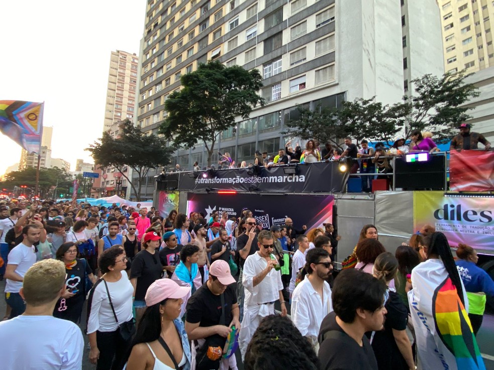 Marcha do Orgulho Trans em SP.  — Foto: Celso Tavares/ g1