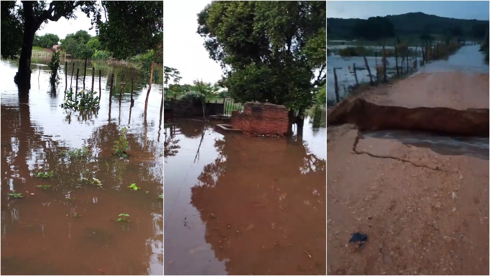 Após chuvas, casas e moradores ficam ilhados em cidades do Ceará; vídeo