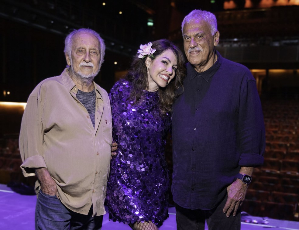 Roberto Menescal, Patty Ascher e Danilo Caymmi em Bossa Sempre Nova — Foto: Divulgação