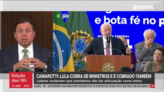 Camarotti: Lula cobra ministros e é cobrado também - Programa: Jornal GloboNews edição das 18h 