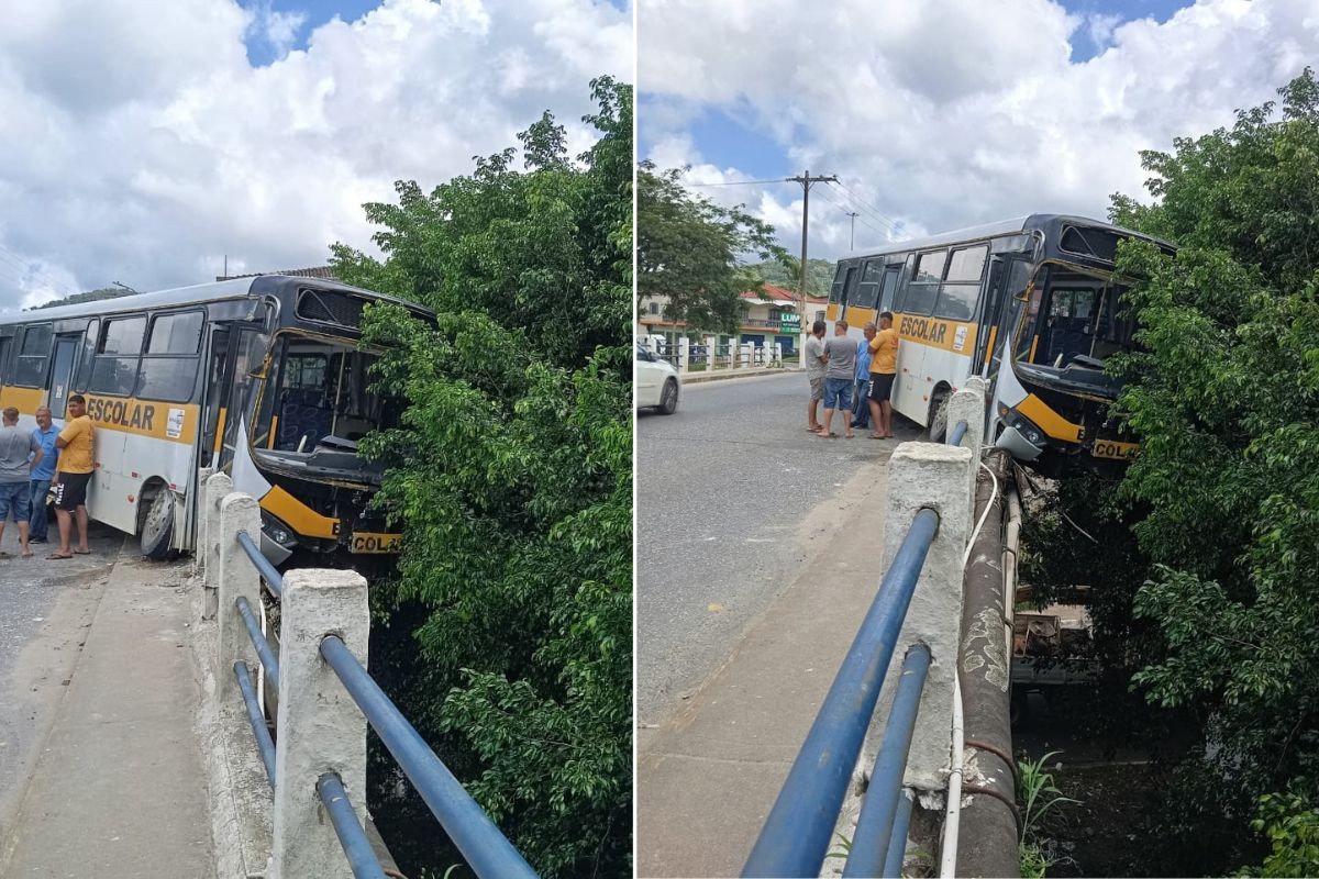 Ônibus escolar cai do guincho e atropela ciclista no interior de SP; VÍDEO