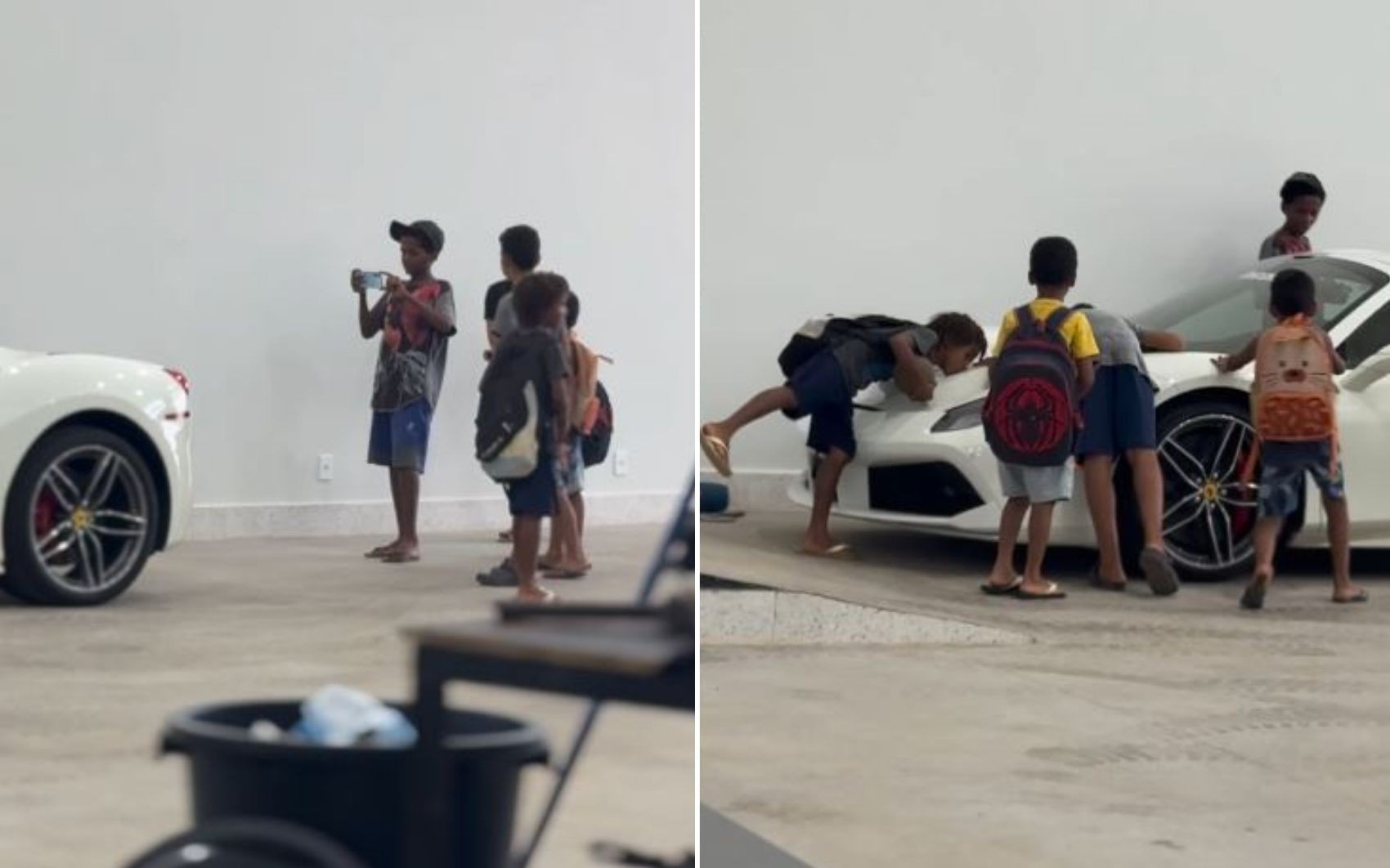 Vídeo de meninos abraçando e beijando Ferrari em Goiás emociona a web: ‘Se você pode tocar, você pode ter!'