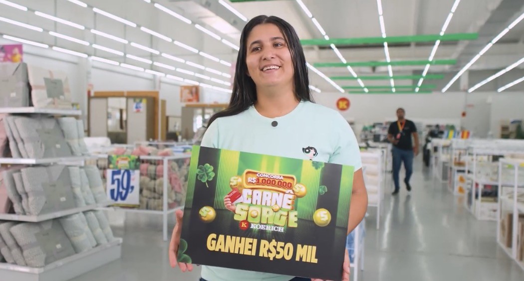 Carnê Sorte Koerich une crédito facilitado e sorteios de prêmios em dinheiro