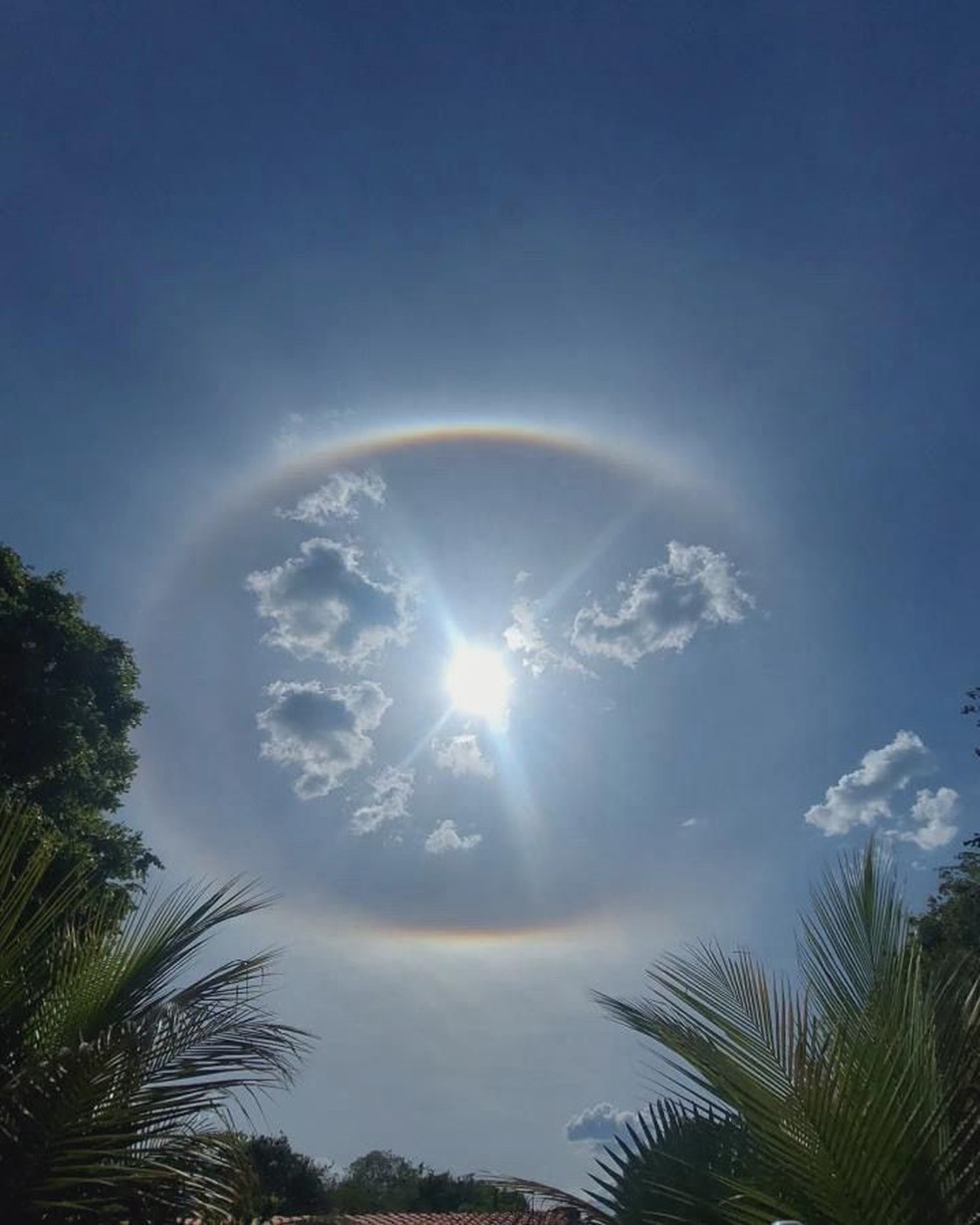 Fenômeno ao redor do sol em Teresina pode ser o anuncio de chuva 