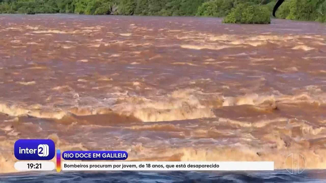 Jovem desaparece no Rio Doce em Galiléia