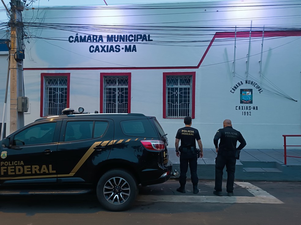 PF faz operação que investiga esquema de 'compra de renúncia' de candidatos em Caxias, no MA — Foto: Divulgação/Polícia Federal