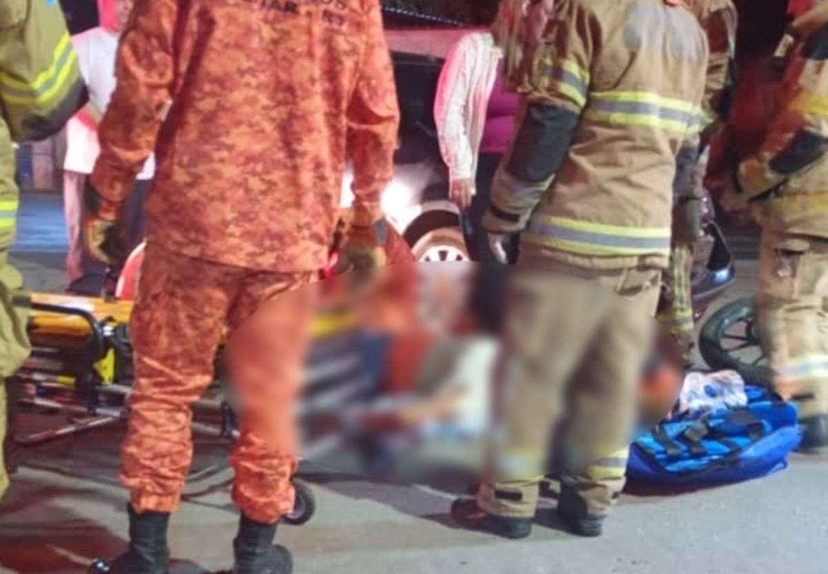 Motociclista fica ferida em acidente com carro na RJ-127, em Paracambi