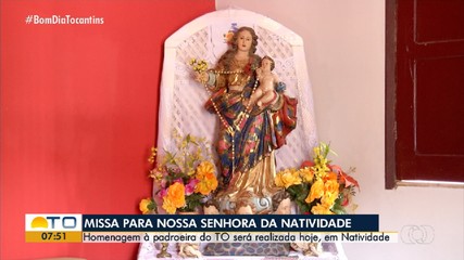 Missa é realizada em homenagem à Nossa Senhora de Natividade