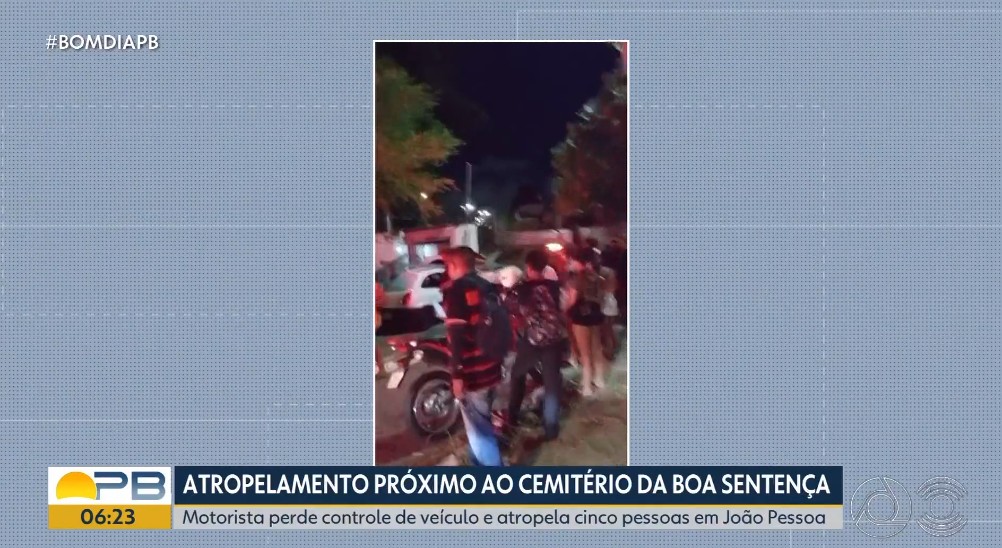 Acidente deixa feridos em frente ao Cemitério Senhor da Boa Sentença, em João Pessoa