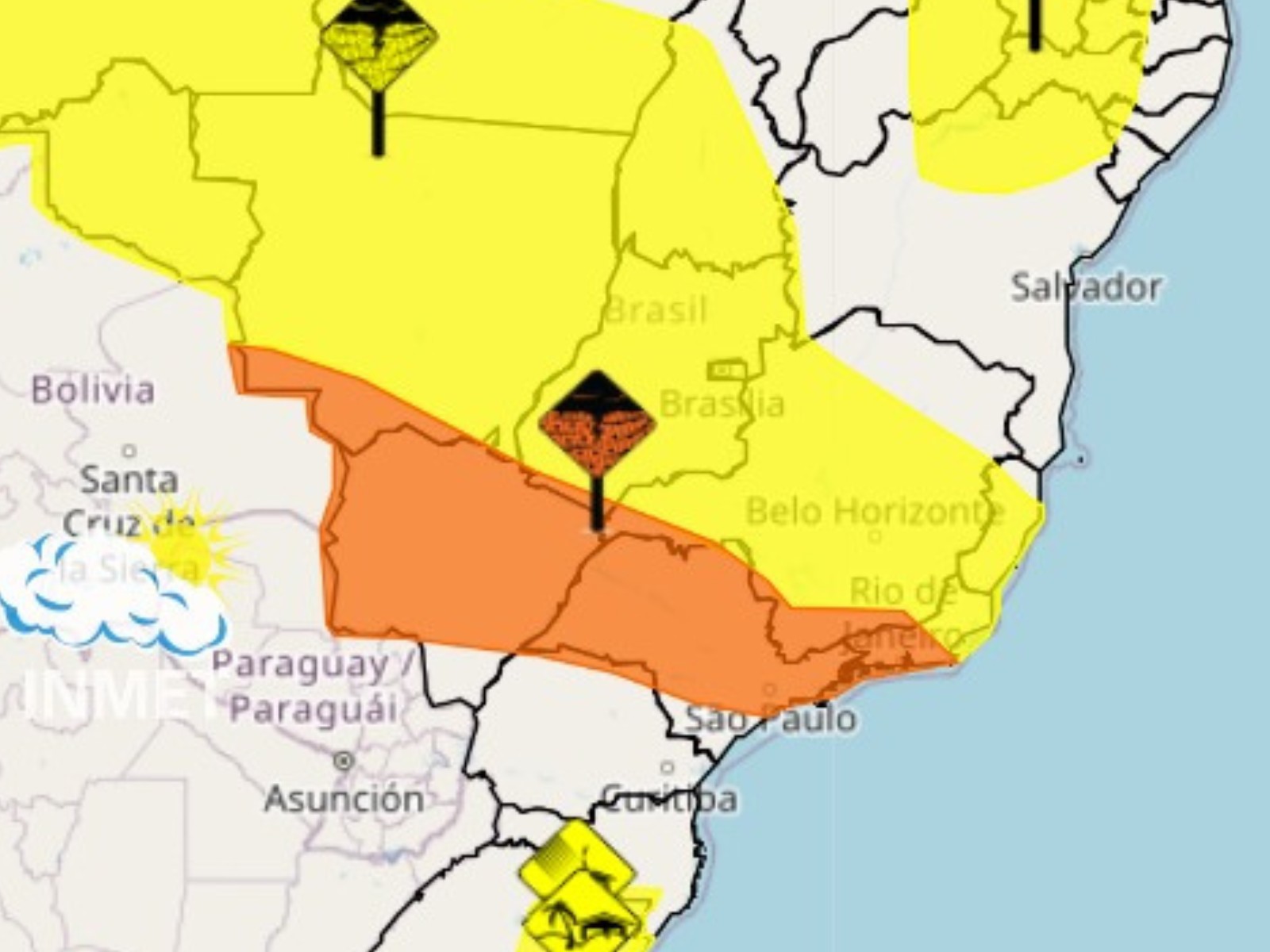 Inmet emite alerta de chuvas intensas para 127 cidades do Leste de Minas