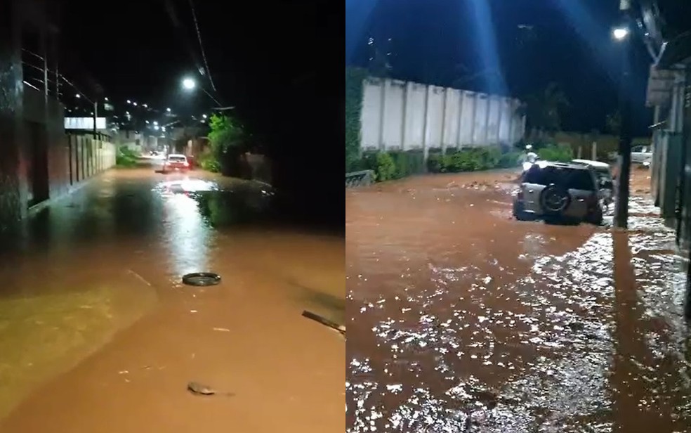 Chuva em Baependi (MG) — Foto: Redes sociais