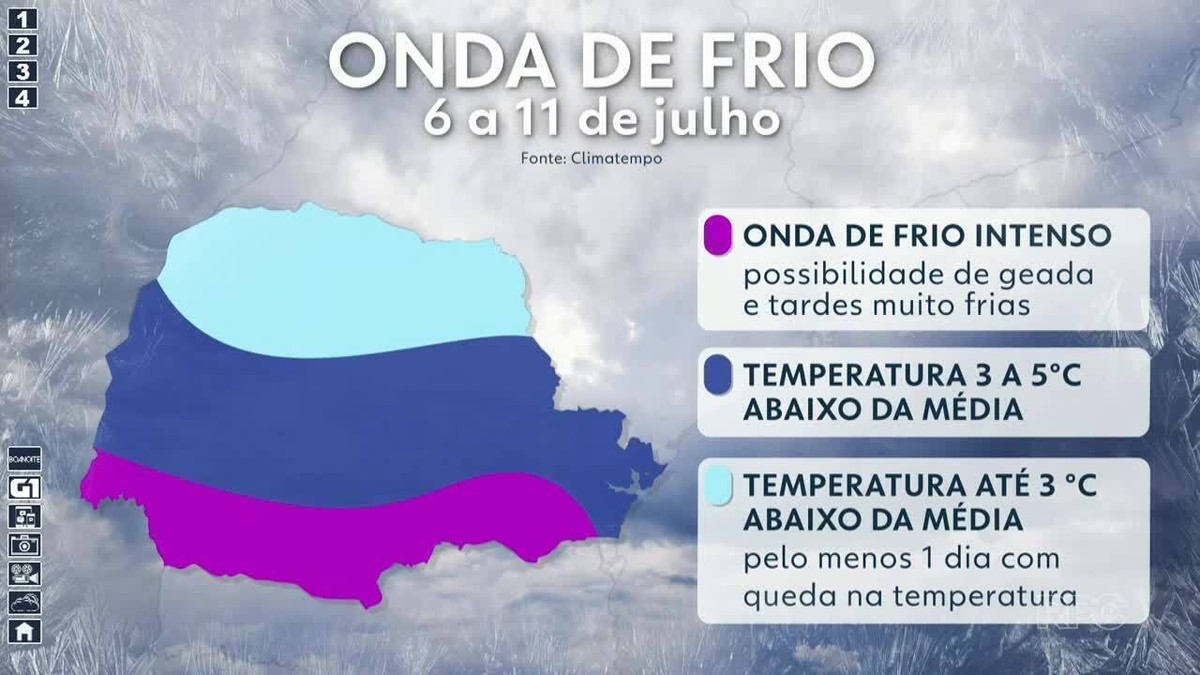 Onda de frio despenca temperaturas no Paraná nos próximos dias; veja ...