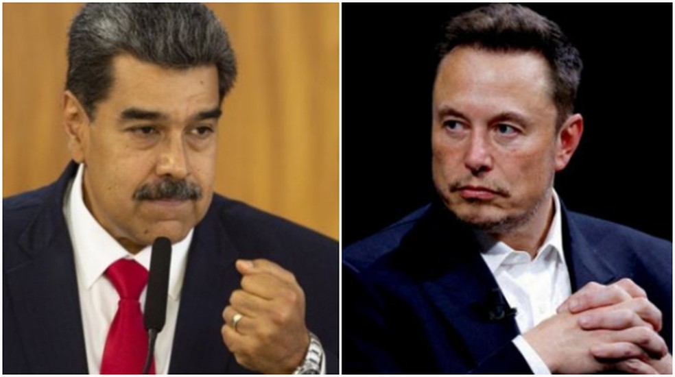 Maduro e Musk — Foto: Maduro (Reuters) e Elon Musk (Agência Brasil)