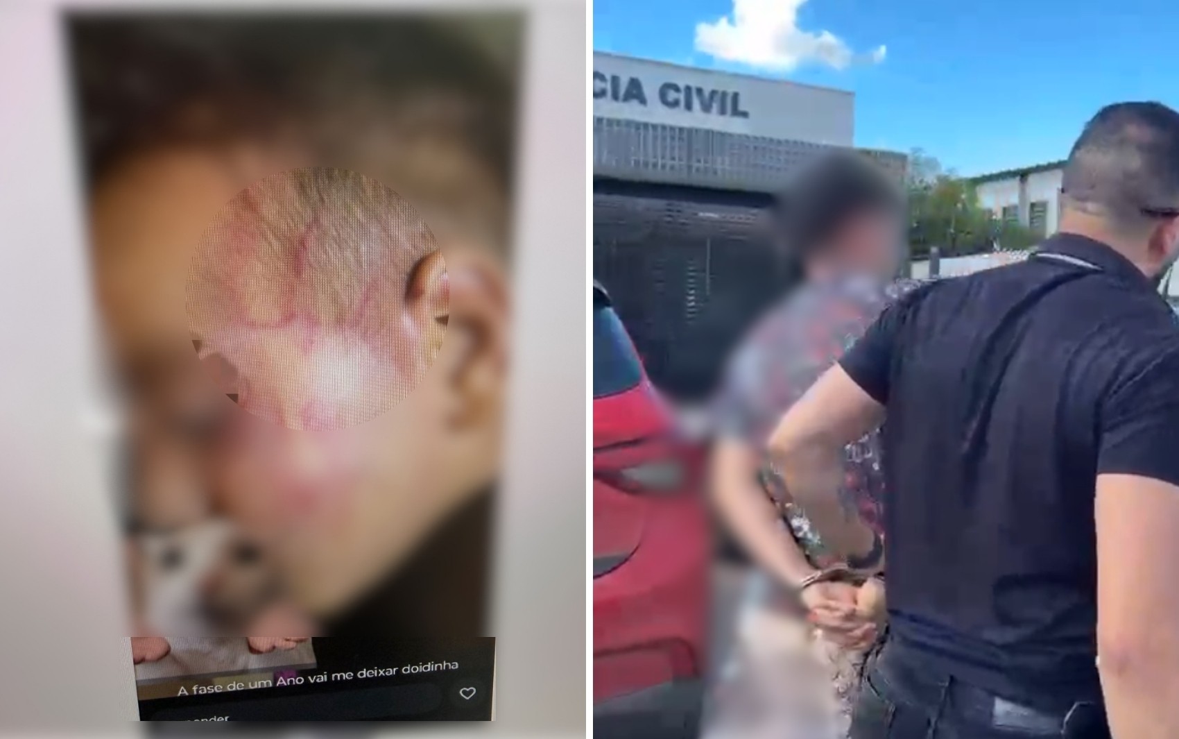 Postagem no WhatsApp salva mãe e filho de 1 ano que tinham sido agredidos, diz polícia