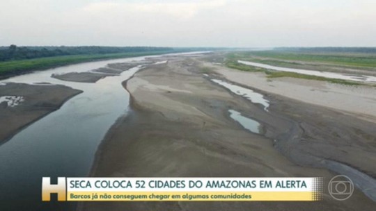 Seca coloca 52 cidades do Amazonas em alerta - Programa: Jornal Hoje 