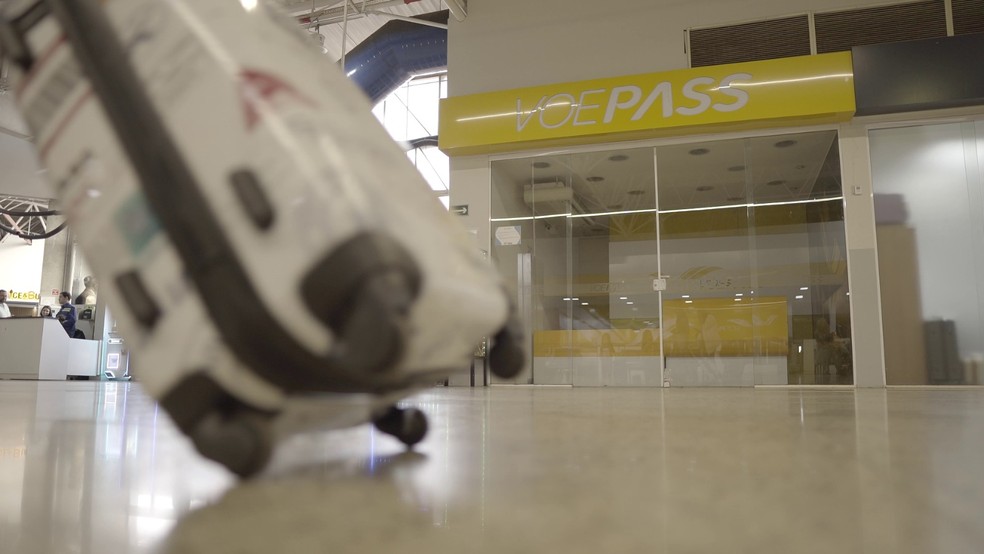 Voepass fechada no aeroporto de Ribeirão Preto — Foto: Marcelo Moraes / EPTV Ribeirão