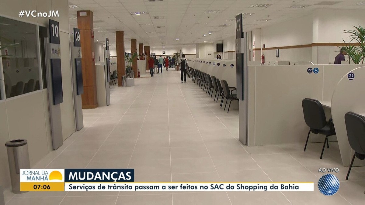 SAC volta operar no shopping da Bahia e novo posto é inaugurado; central do Detran funcionará em