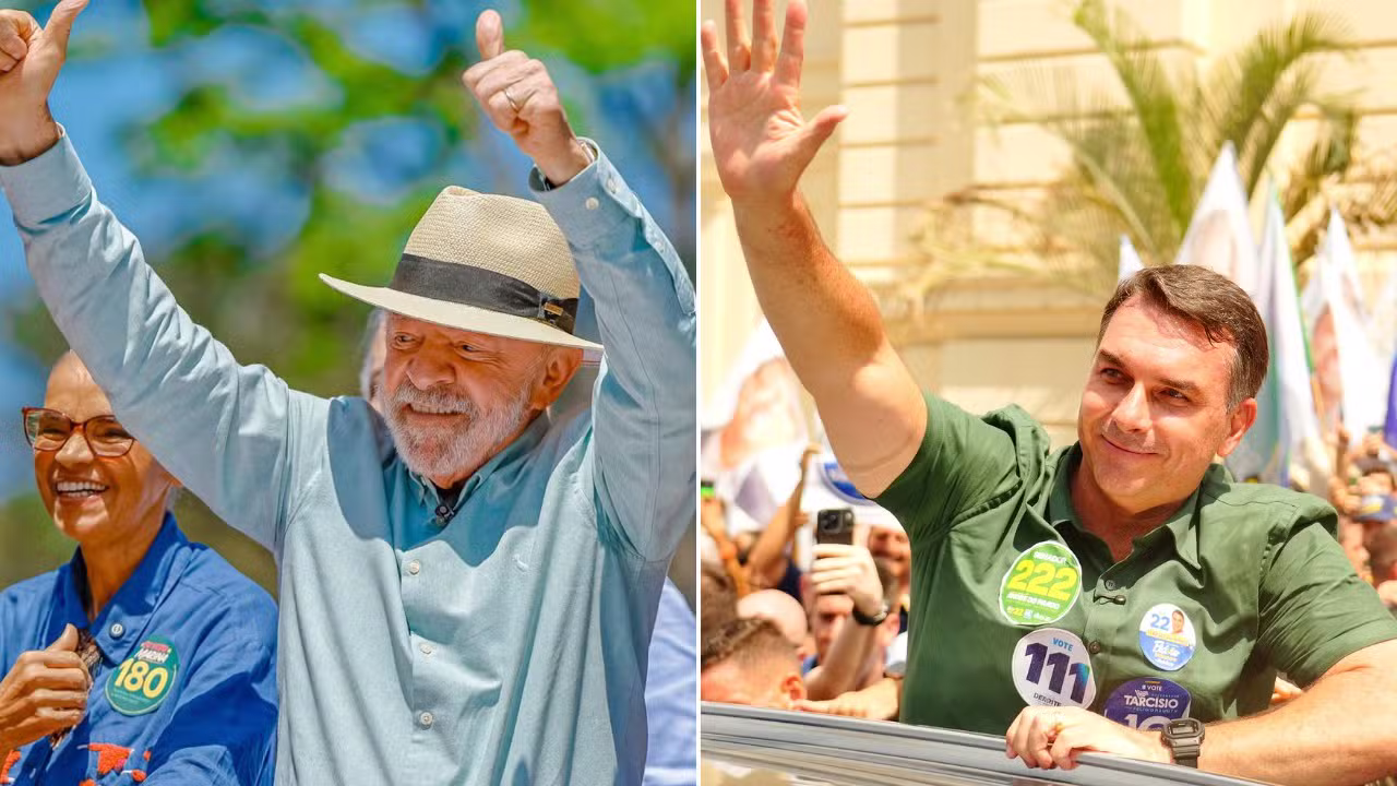 MAPA: Lula e Flávio Bolsonaro concentram campanha em SP, MG e RJ no 1º turno