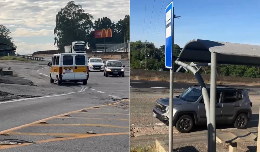 VÍDEO: van escolar é flagrada na contramão em trecho da Rodovia  Raposo Tavares em Sorocaba