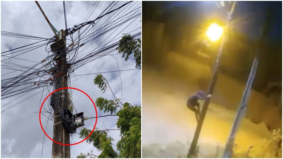Estruturas de provedoras de internet são atacadas no distrito do Pecém, em São Gonçalo do Amarante (CE) — Foto: Reprodução