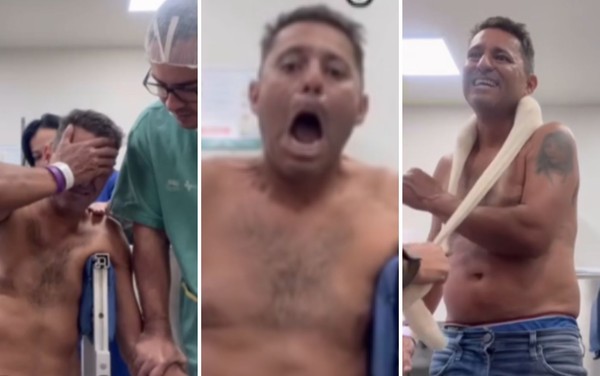 Médico impressiona paciente ao voltar ombro dele para o lugar; vídeo |  Goiás | G1