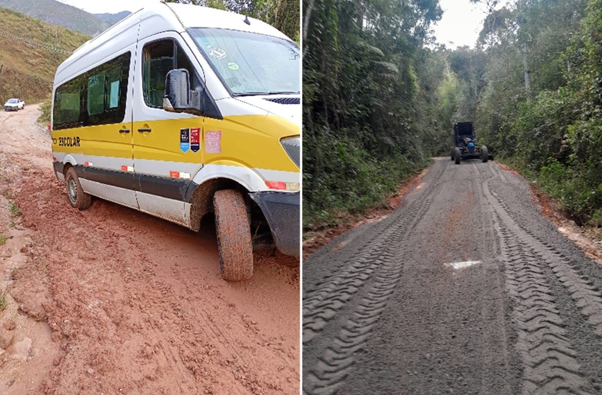 Deslocamento na RJ-134 fica prejudicado após dez dias de chuva em Teresópolis