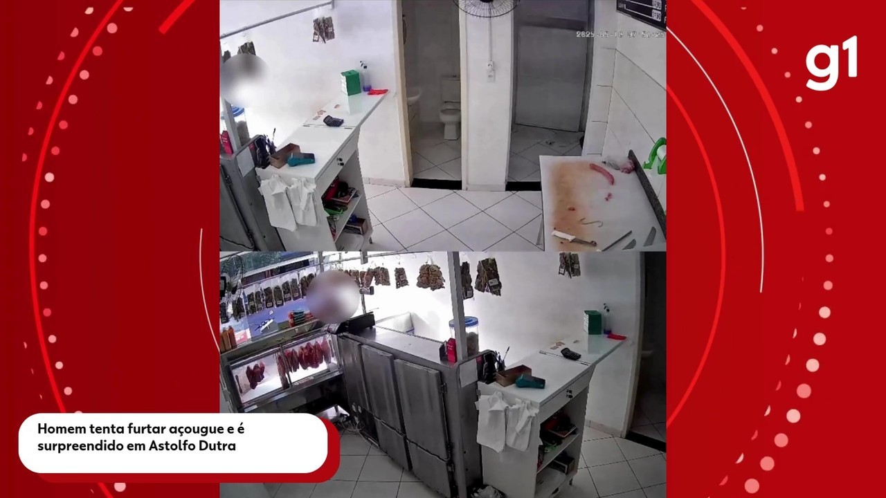 VÍDEO: Com faca e tabuleiro nas mãos, mulher espanta homem que tentava roubar açougue pela 8ª vez em MG