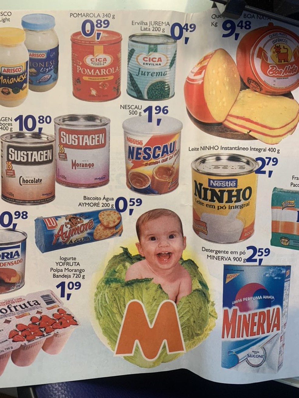 Panfleto de supermercado no início dos anos 2000 — Foto: Reprodução/internet