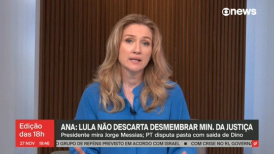 Lula não descarta desmembrar Ministério da Justiça e Segurança Pública - Programa: Jornal GloboNews edição das 18h 