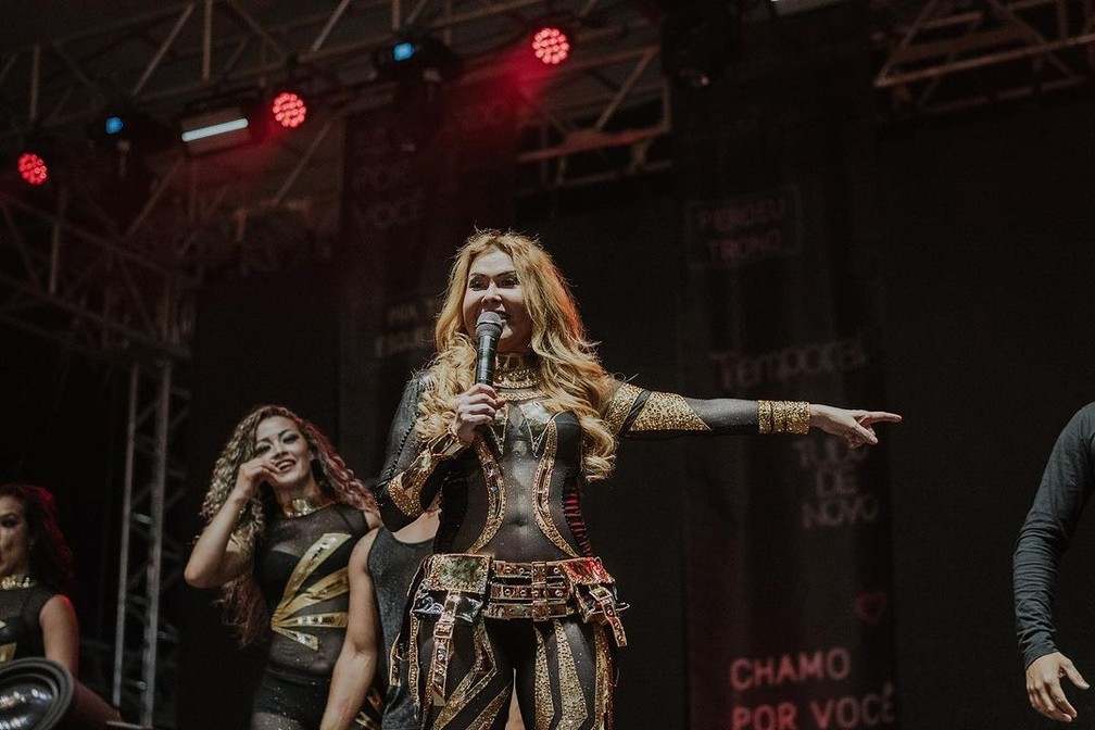 Último show de Joelma no sábado (22) em Santa Maria das Barreiras (PA). — Foto: Reprodução/Instagram Santa Maria das Barreiras