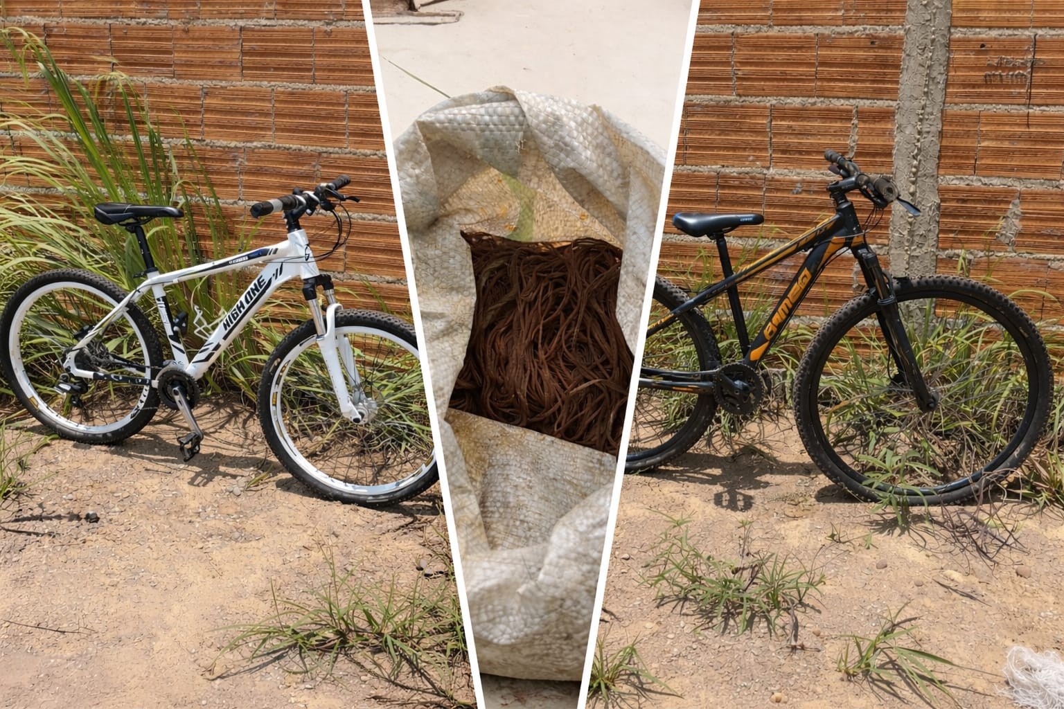 Homens são presos após furtarem bicicletas em unidade de saúde e fiação de obra; cabos foram cortados no padrão de energia