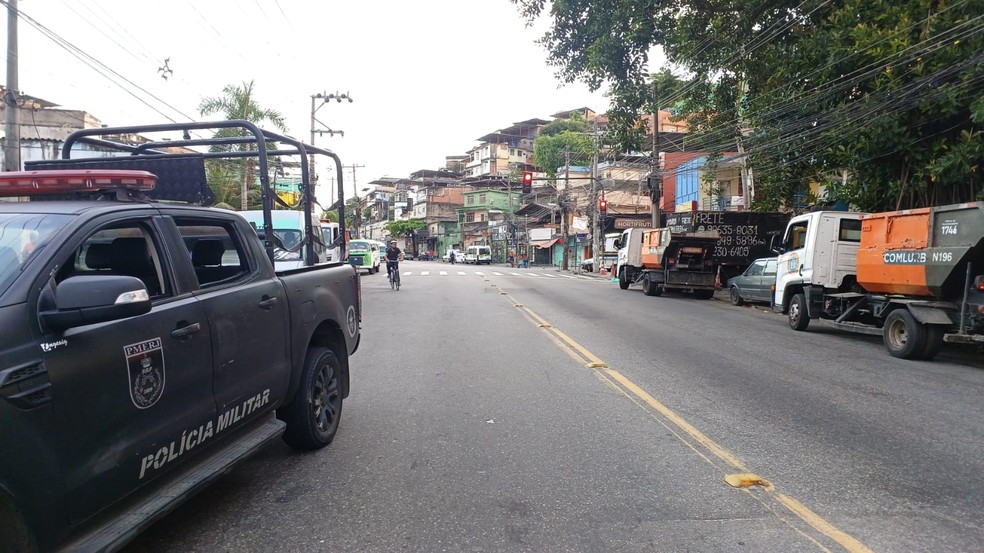 Avenida Itararé foi fechada pela PM — Foto: Reprodução