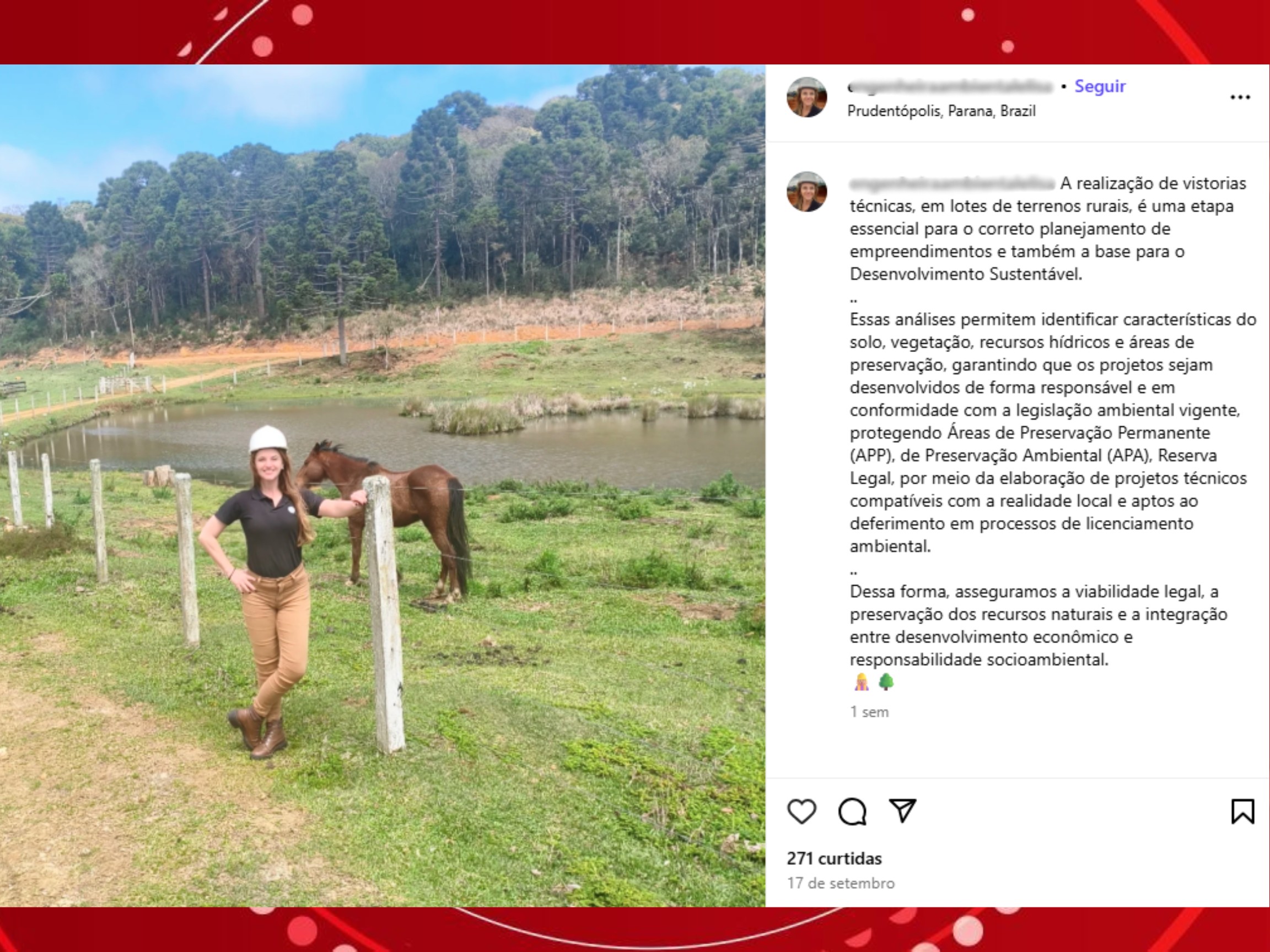 Engenheira suspeita de fraude para construções em áreas de proteção ambiental no Paraná defendia recursos naturais nas redes