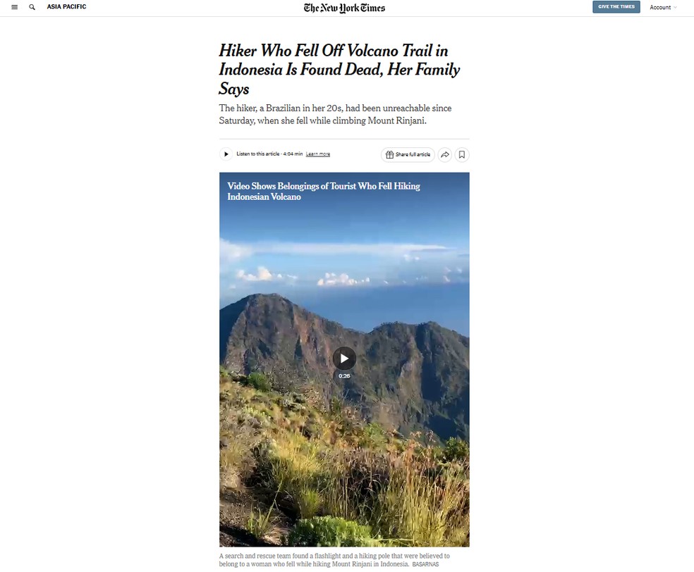 The New York Times, EUA — Foto: Reprodução