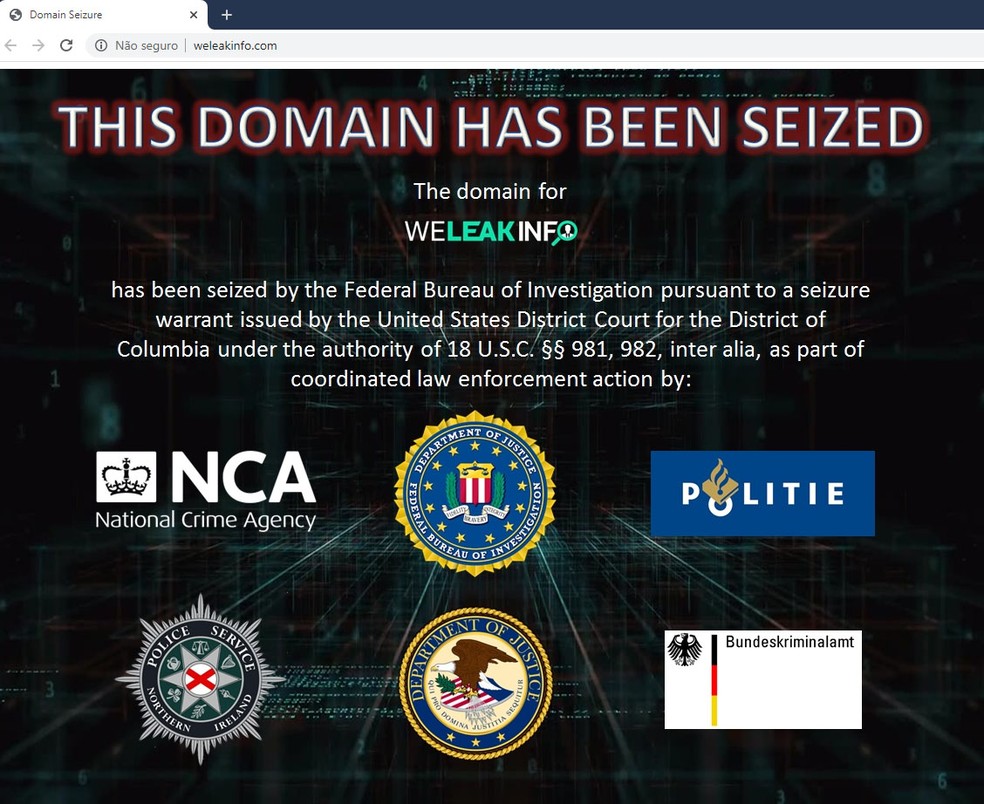 FBI derruba site que prometia acesso a bilhões de dados vazados | G1