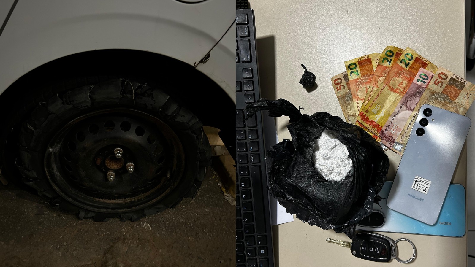 PM atira em pneu e prende casal após tentativa de fuga no PI; droga foi apreendida